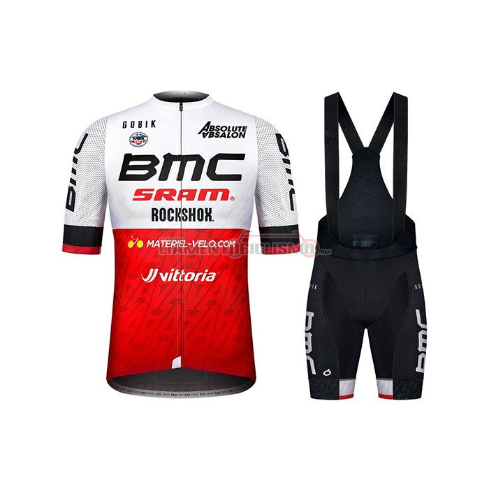 Abbigliamento Ciclismo BMC Manica Corta 2021 Bianco Rosso